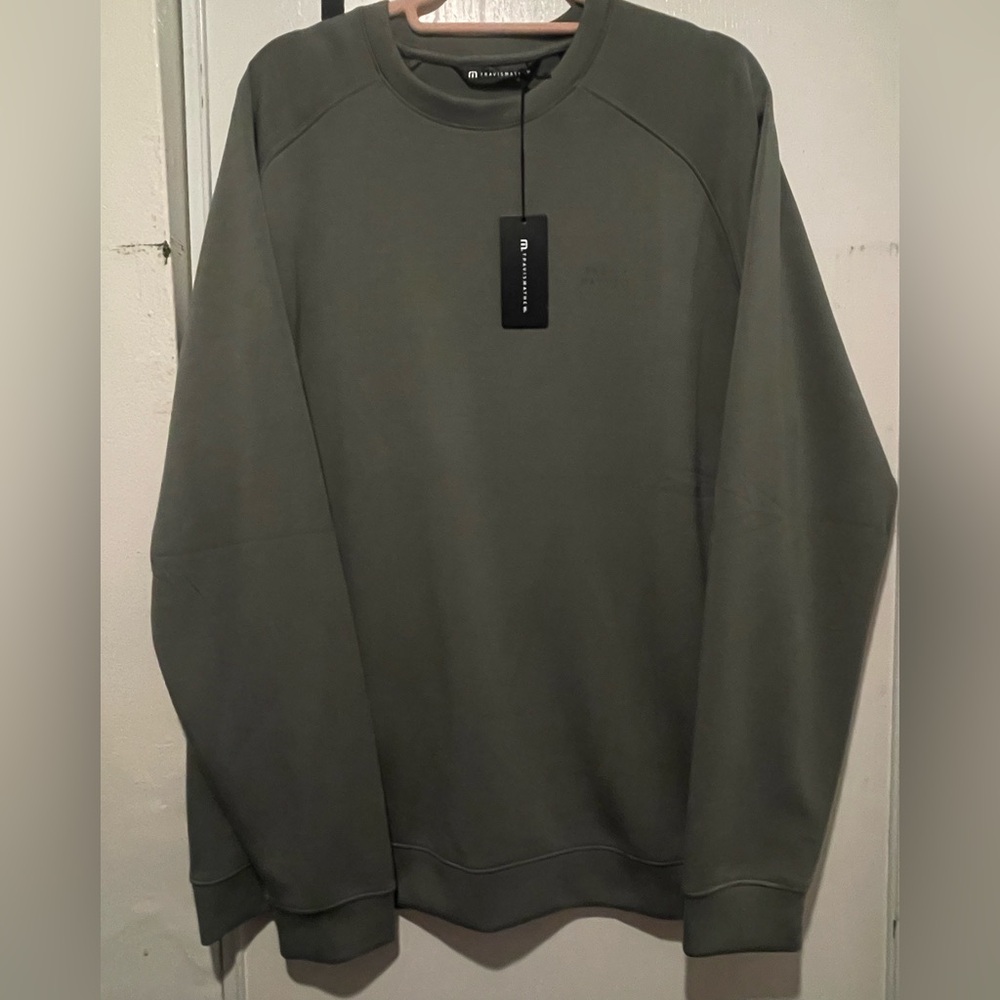 Travis Mathew Men's Charcoal Crewneck Sweater